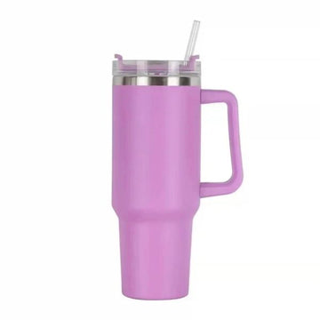 Stainless Steel Water Bottle Tumbler With Handle and Straw